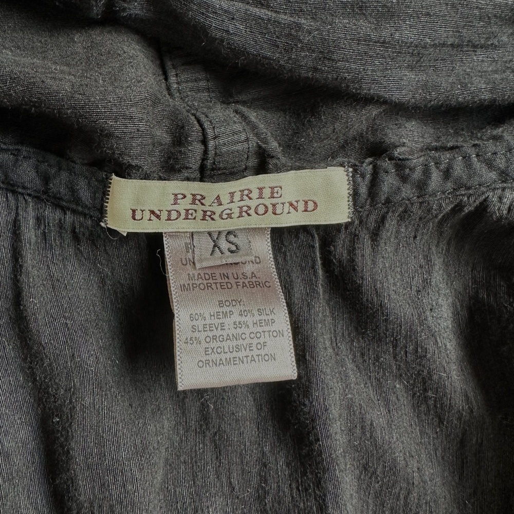 Prairie underground silk, hemp, cotton blend kimono waist tie overshirt jacket - Picture 4 of 6